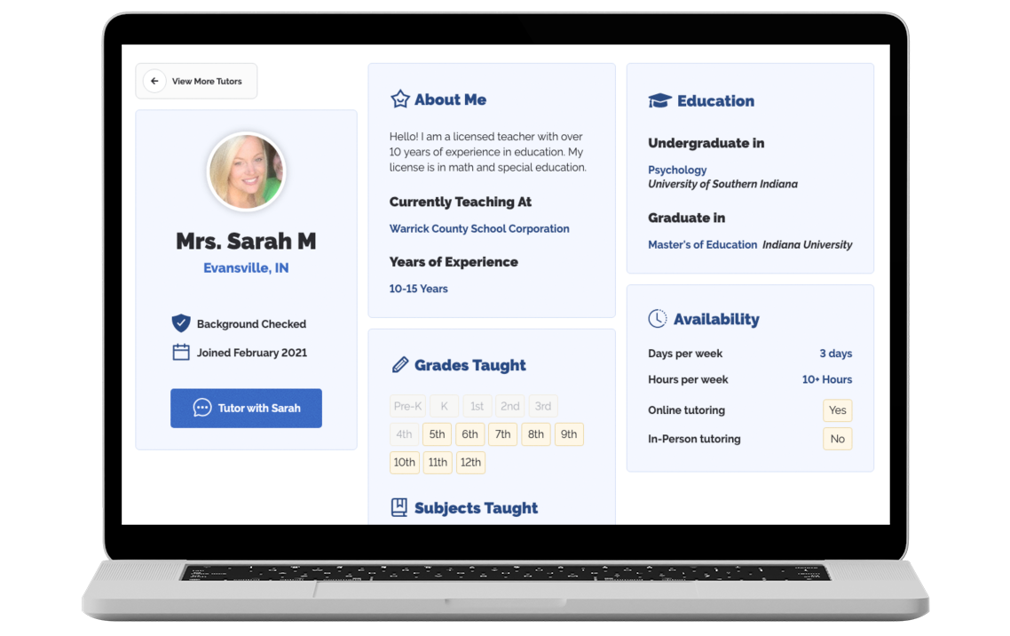 Tutor Profile