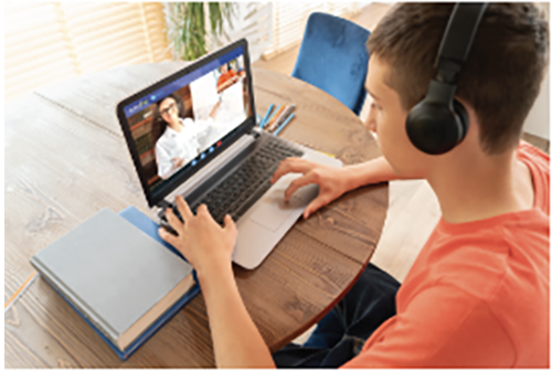 Homeschool student online tutoring session